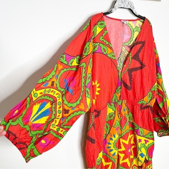 Rhode Red Boho Print Jumpsuit Casual Size Medium - Picture 5 of 10